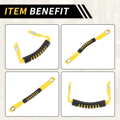 2 x Roll Bar Grab Handles for Jeep Wrangler Roof Rope Handle Yellow