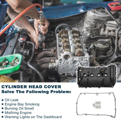 Engine Valve Cover & Gasket for Mini Cooper (2007-2015) Black