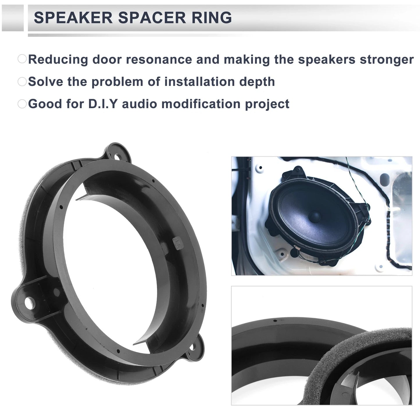 6.5" Speaker Spacer Ring Adaptor for Nissan  -  Set
