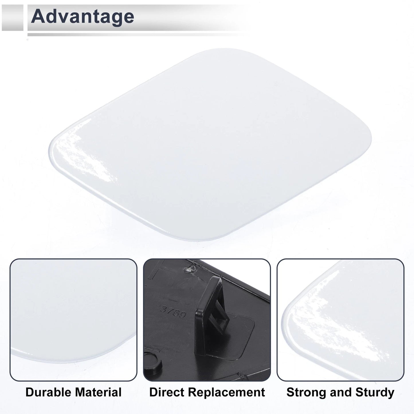 White Front Right Bumper Headlight Washer Nozzle Cover for Volvo XC60 (2010-2023)
