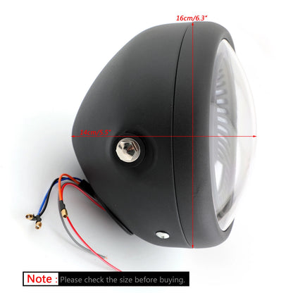 6.5" Headlight Hi/Lo White Light for Cafe Racer Bobber Chopper