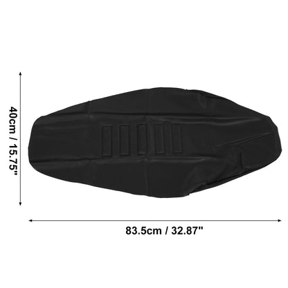 Motorcycle Dirt Bike Faux Leather Soft Seat Cover Anti Slip Seat Cushion Black