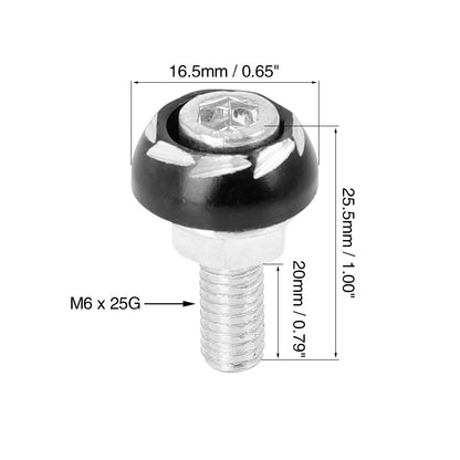 License Plate Frame 10pcs 6mm Bolt Screw Fastener for Motorcycle