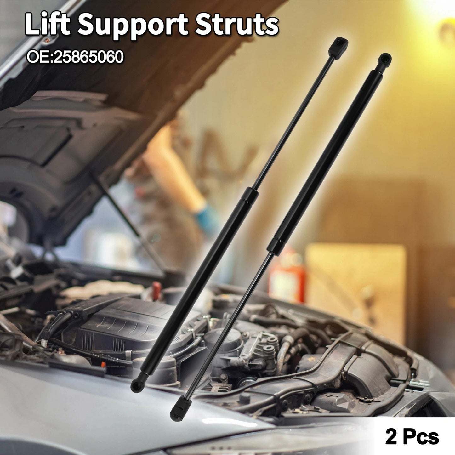 Front Hood Lift Supports Struts for Chevy Malibu (2008-2012)