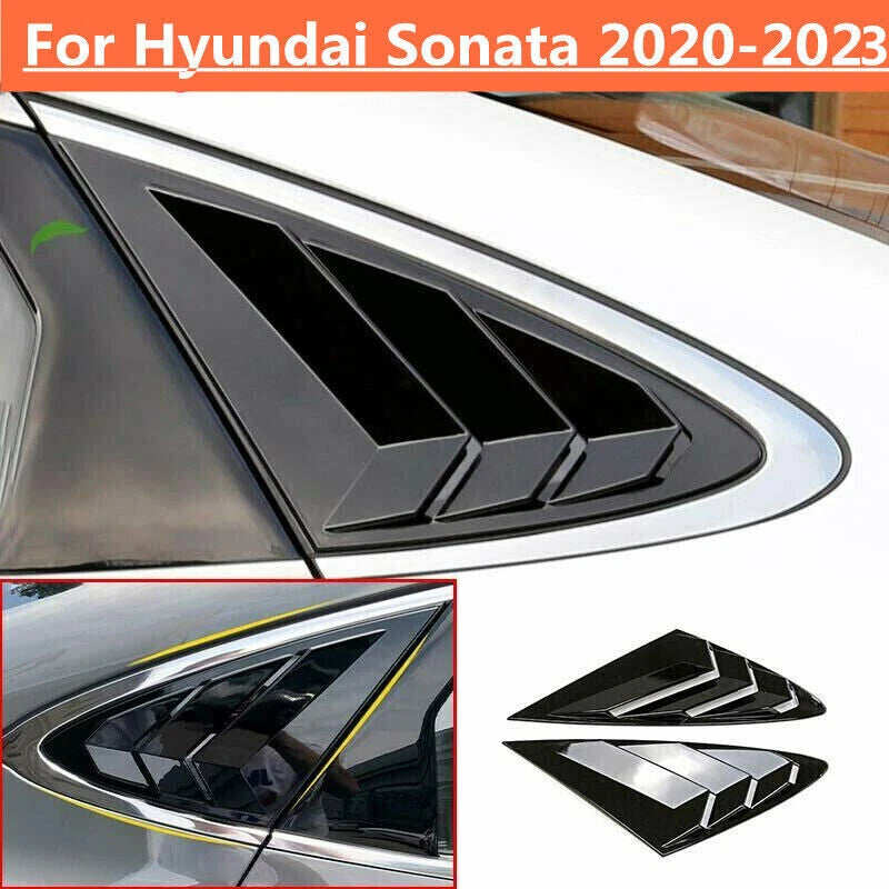 Glossy Black Side Vent Scoop Louver Cover Trim for Hyundai Sonata (2020–2023)