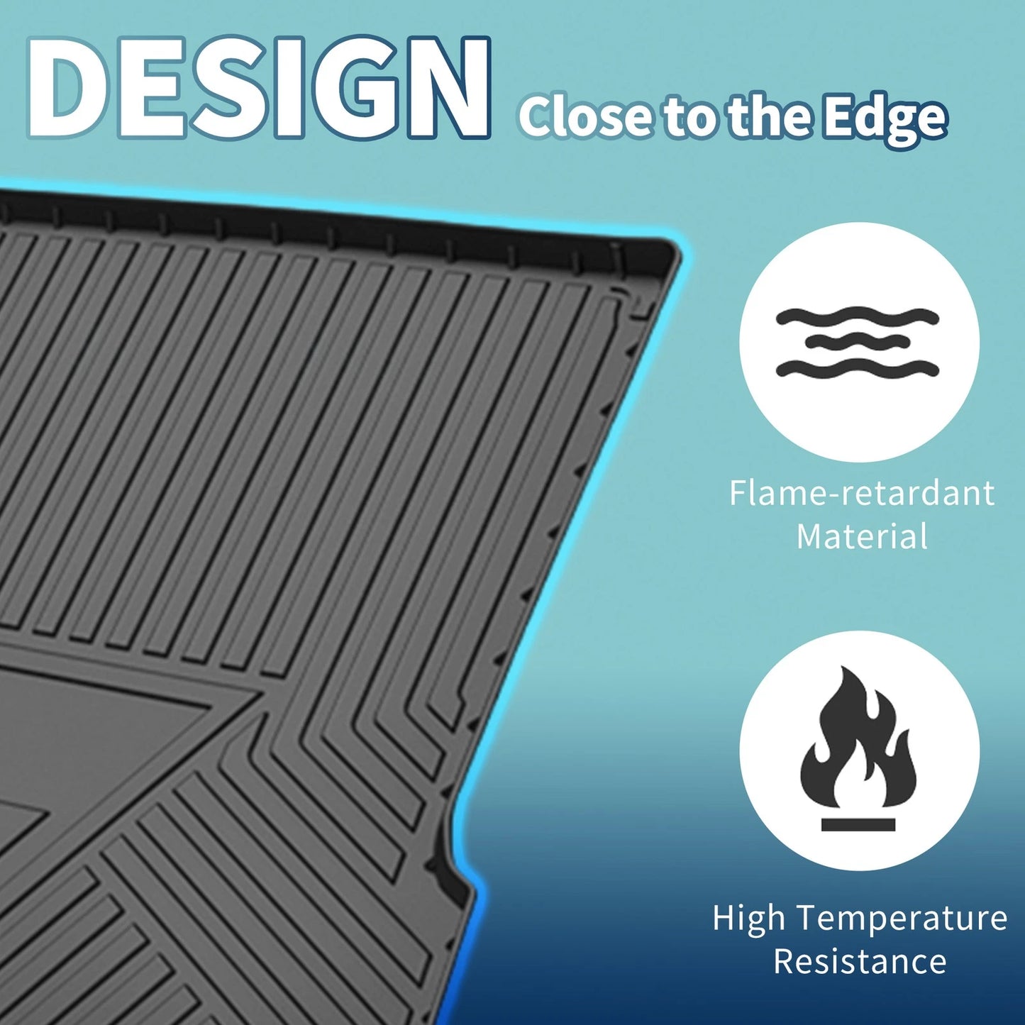 Flat Face Cargo Liner Rear Trunk Mat for Volvo V90 (2017-2024) 1 Pc
