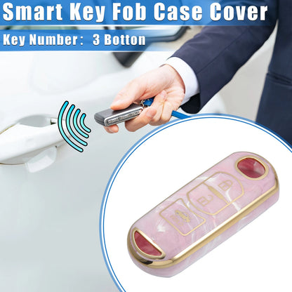 3 x Buttons Remote Smart Key Fob Cover Case for Mazda CX-3, CX-4, CX-5 (2016-2023)