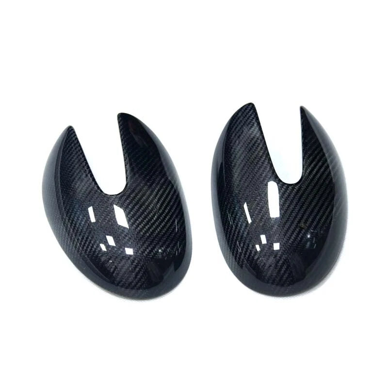 Carbon Fiber Stick-on Side Mirror Cover Caps for Smart Fortwo W450 2003-2007