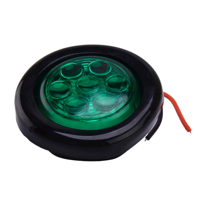 2" Green LED Round Clearance Side Marker Lights for Truck Trailer 12V