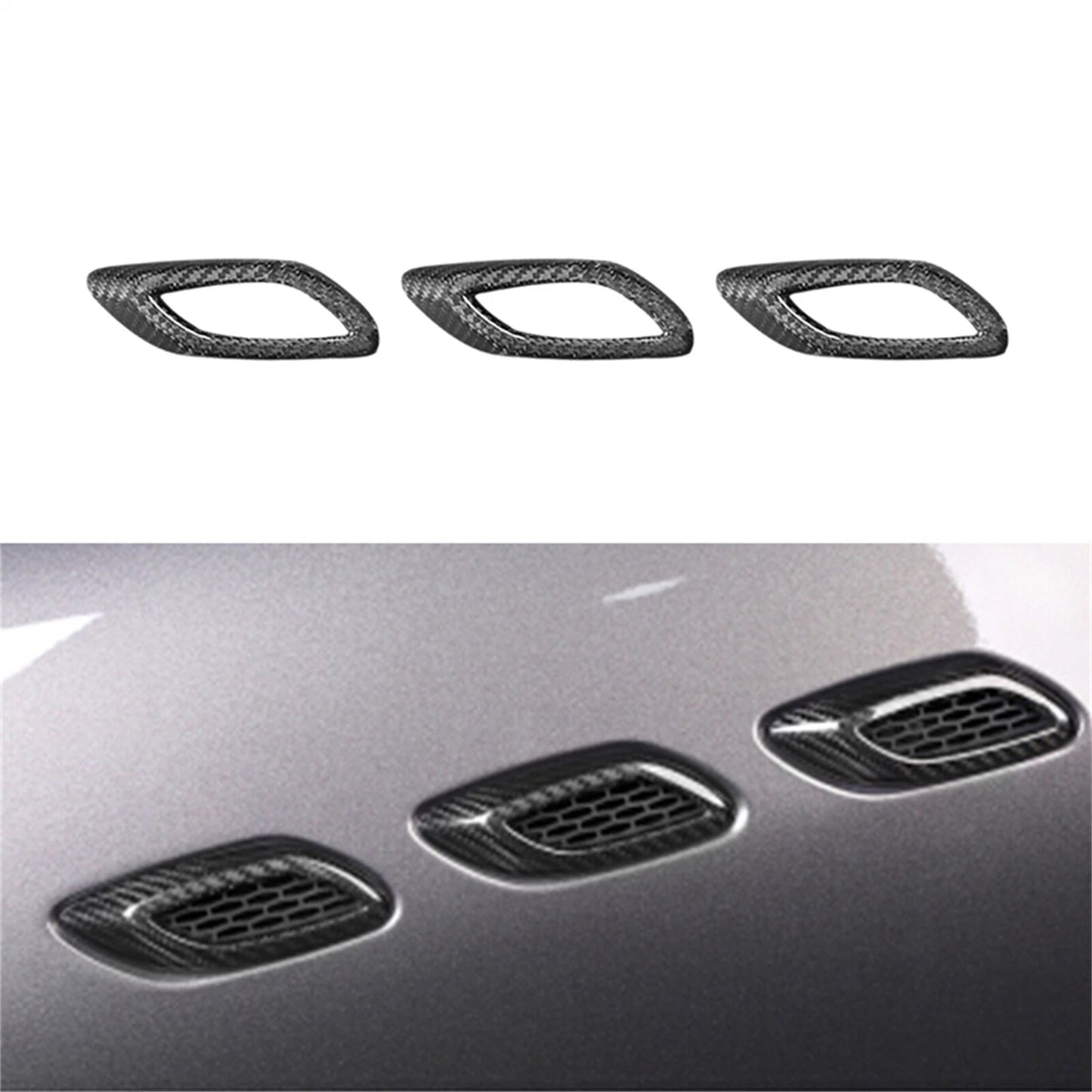Carbon Fiber Side Fender Air Vent Trims for Maserati Levante (2016-2023)