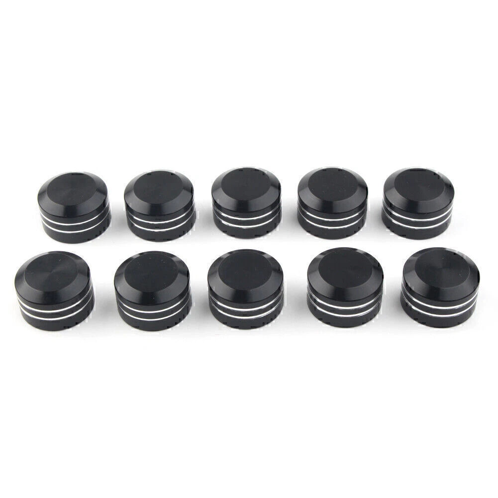 9mm Black CNC Inner Motor Bolt Topper Caps for Harley