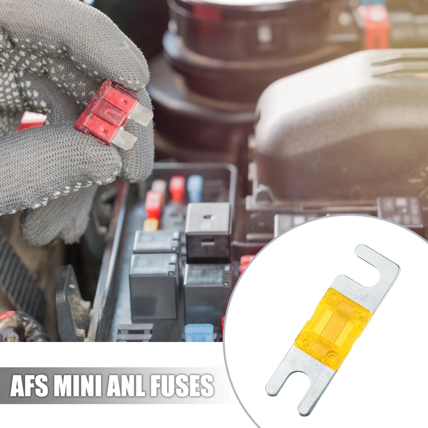 10pcs 150A AFS Mini ANL Fuses Electrical Protection for Car/Truck/Motorcycle