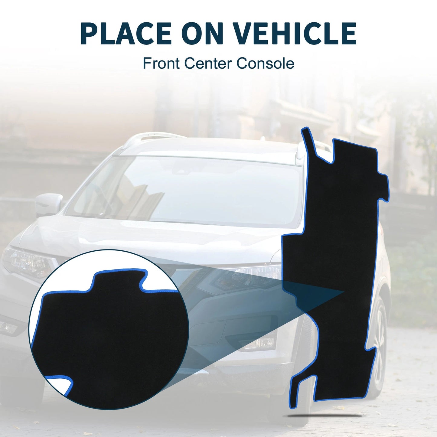 Dashboard Cover Mat for Nissan NOTE e-POWER E13 (2020-2024) Black Blue 1 Set