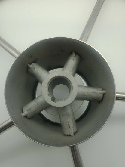 Boat Steering Wheel 5 Spoke Stainless Steel 10° Dish 390mm 3/4" Shaft