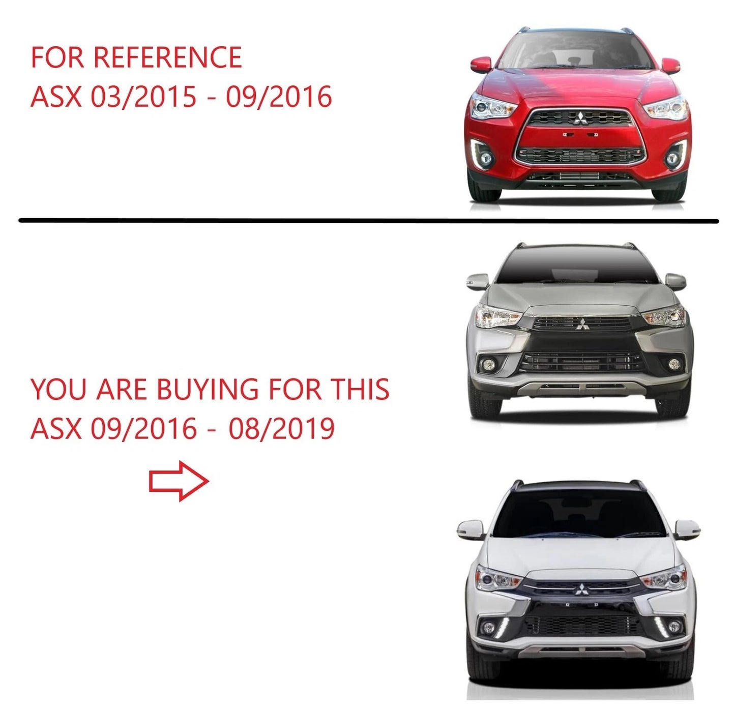 Chrome Upper Front Bar Mould Left Side for Mitsubishi ASX XC (2010–2020)