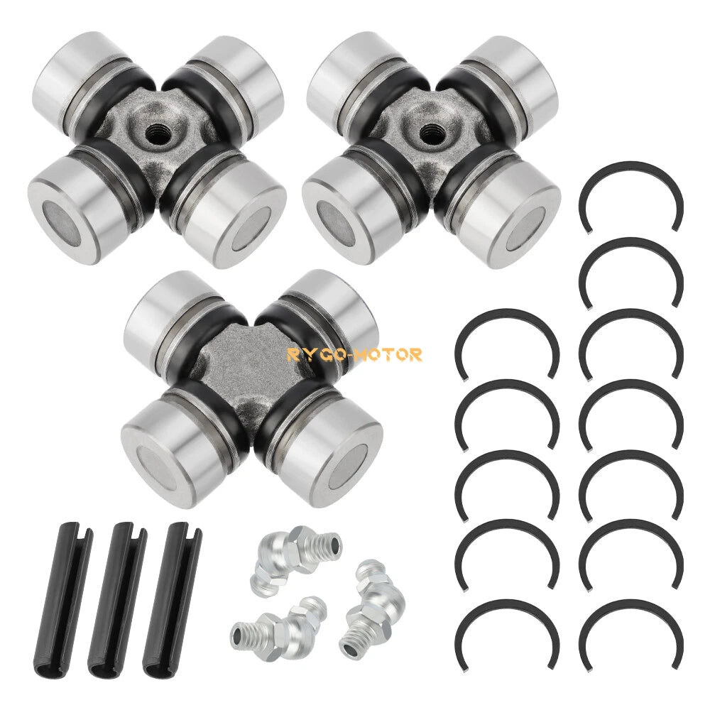 3PCS Front & Rear Prop Shaft U-Joint for Polaris RZR 1000 900 800-4 Turbo XP