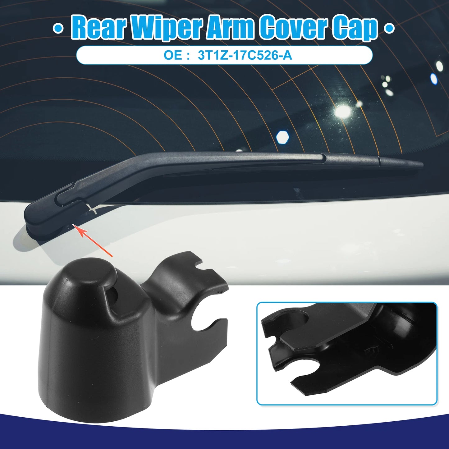 Windshield Wiper Arm Nut Cover for Ford Transit Connect (2010-2013)