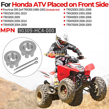 Front Axle Nuts for Honda TRX 250 300 400 450 700