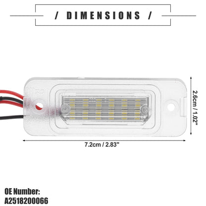 2 x LED License Plate Lights for Mercedes-Benz GL550 (2008-2012)
