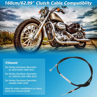 Clutch Cable 160cm/62.99" for Harley Sportster XL883 XL1200 (1986–2013)