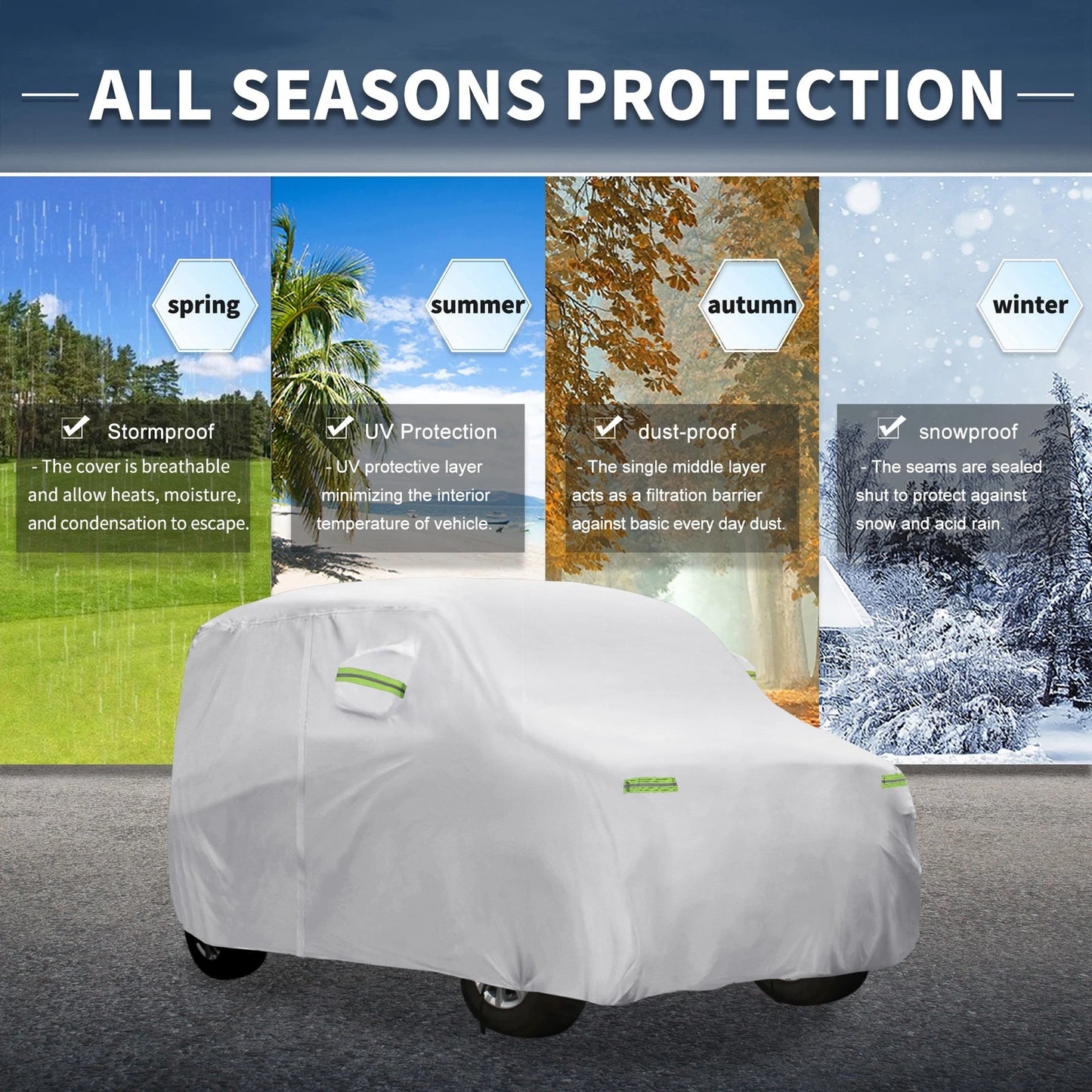 Waterproof Car Cover for Mitsubishi eK (350x148x165cm)