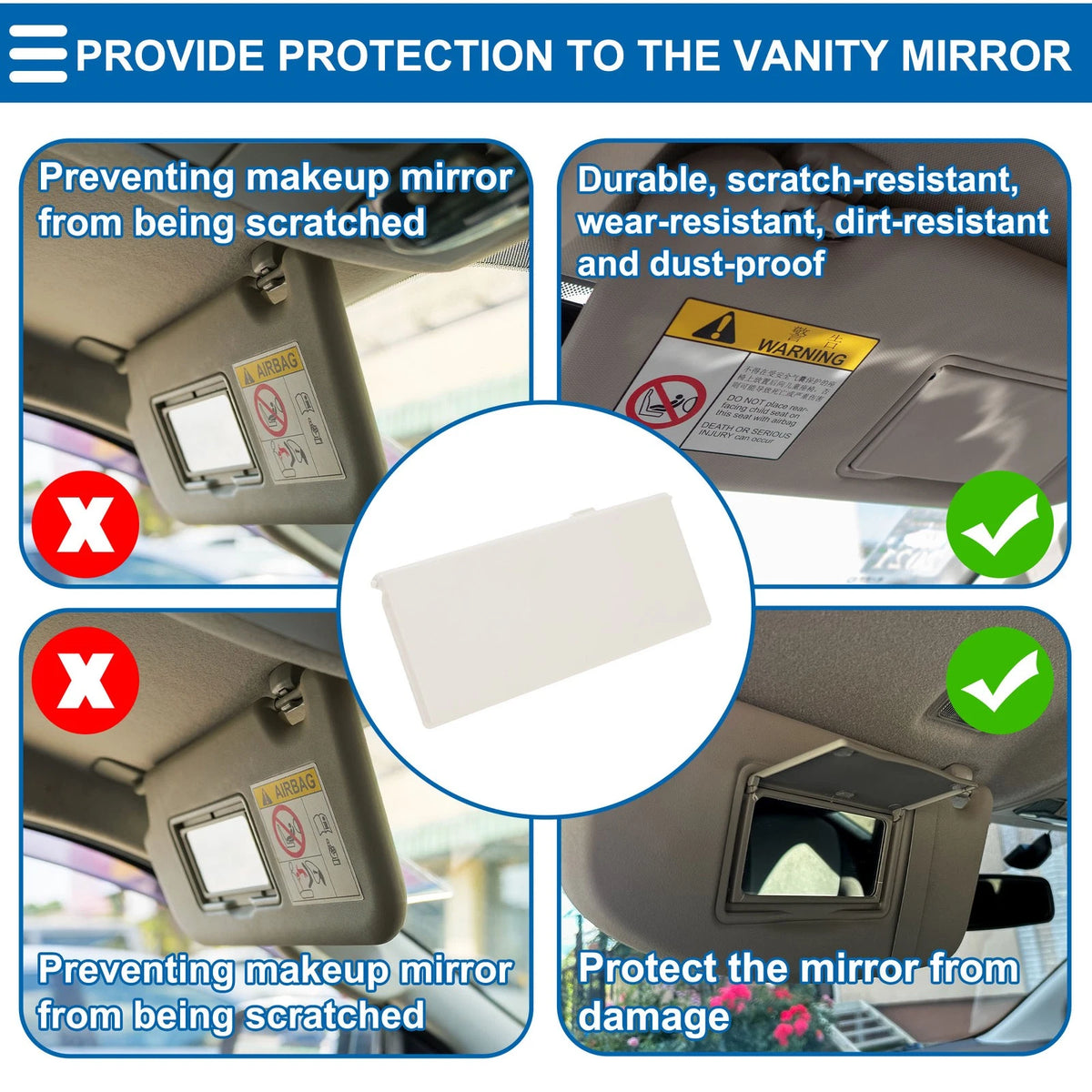 Sun Visor Mirror Cover for Land Rover Range Rover Sport (2011-2013) Beige