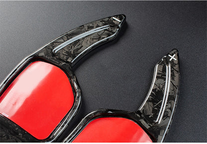 2 x Forged Carbon Fiber Paddle Extensions for Audi RS6 A4L A6L (2013-2023)
