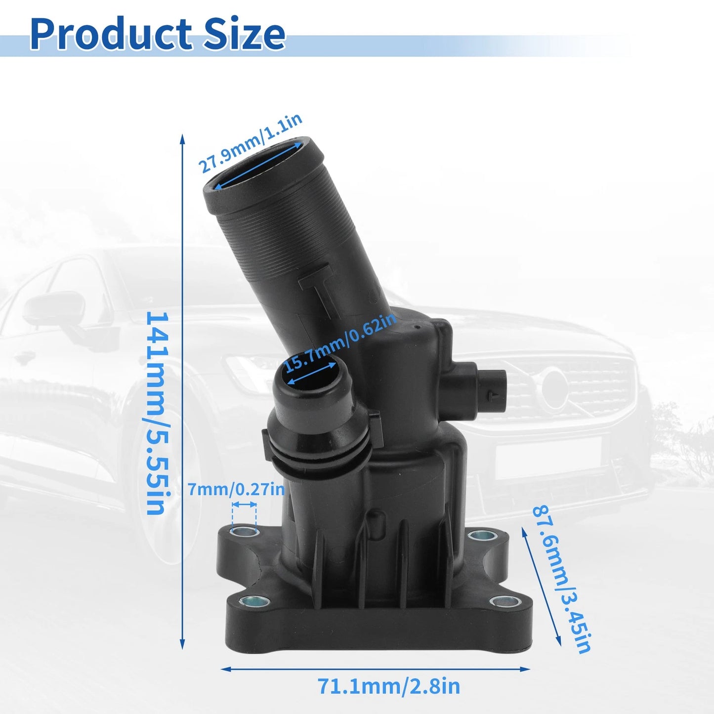 Engine Coolant Thermostat Housing for Volvo S60 S80 S90 XC60 XC70 XC90 (2001-2023)