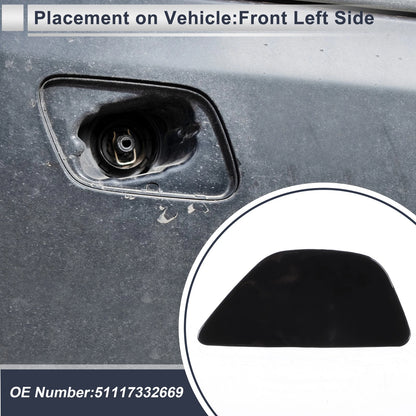 Front Left Washer Nozzle Cover for BMW 535i GT (2014-2017) Black