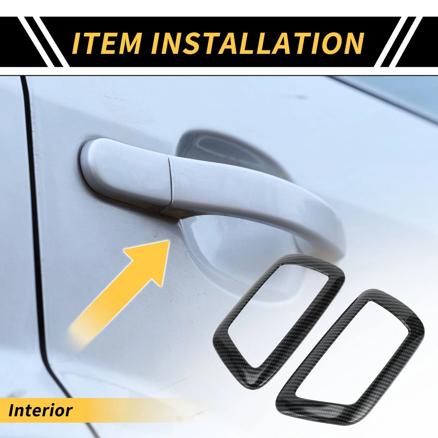 Carbon Fiber Door Handle Bezel Covers for Toyota Tacoma (2016-2023)