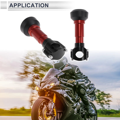 Slider Frame 0.87-1.1" Aluminum Alloy Plastic 2 x Pcs Red for Motorcycle