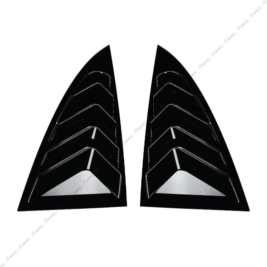 Gloss Black Rear Window Louver Shutter Cover Trim for Tesla Model 3