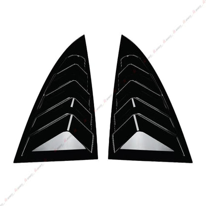 Gloss Black Rear Window Louver Shutter Cover Trim for Tesla Model 3