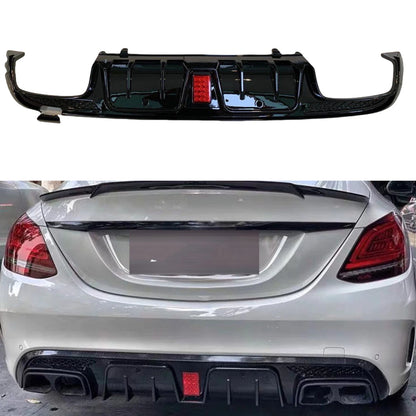 Rear Bumper Diffuser Lip for Benz W205 C63 AMG (2015-2021)