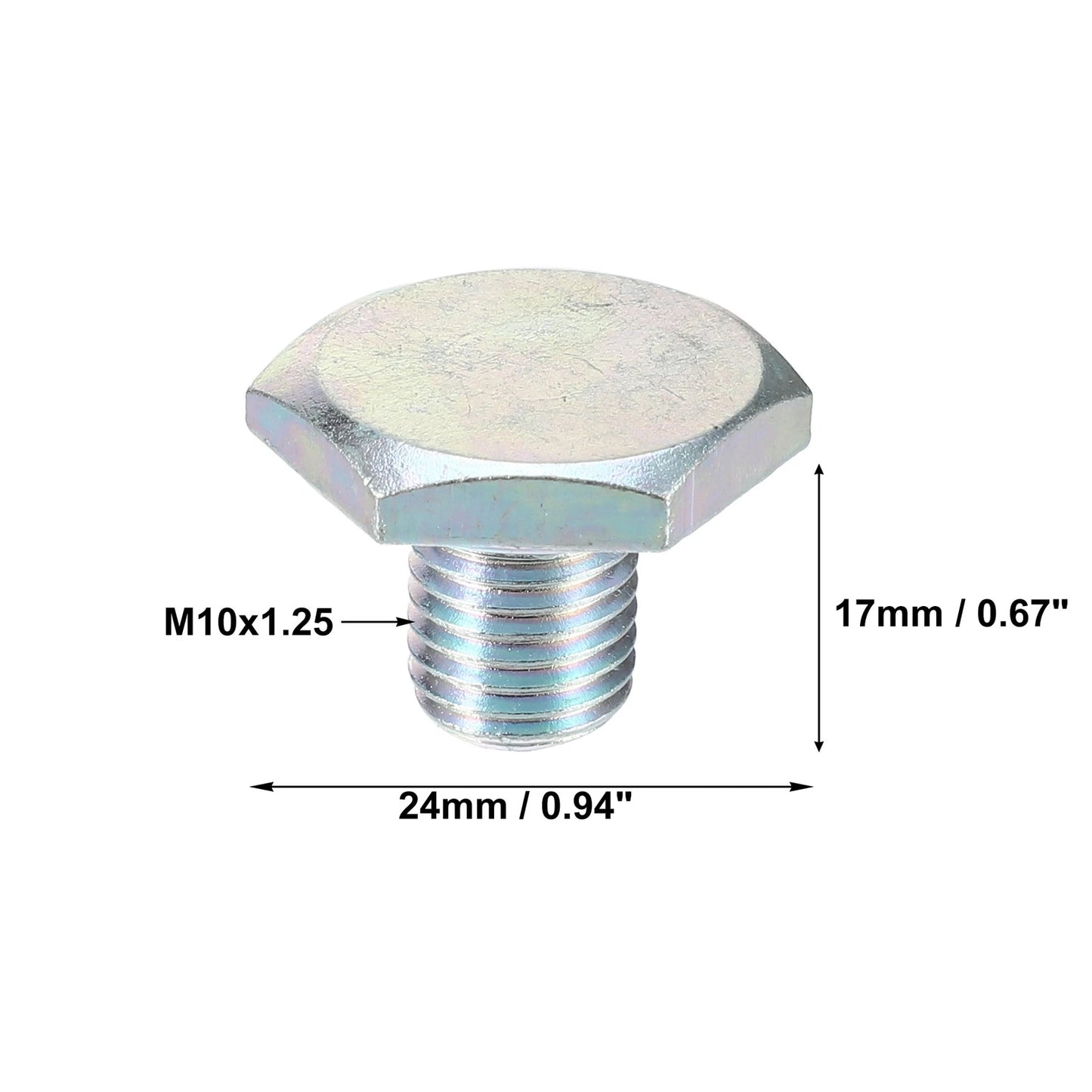M10x1.25 Engine Oil Drain Plug with Washer for Ford (No Year Specified)