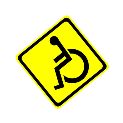 Handicap Sign Wheelchair Accessible Car Decal Sticker 13cm x 13cm