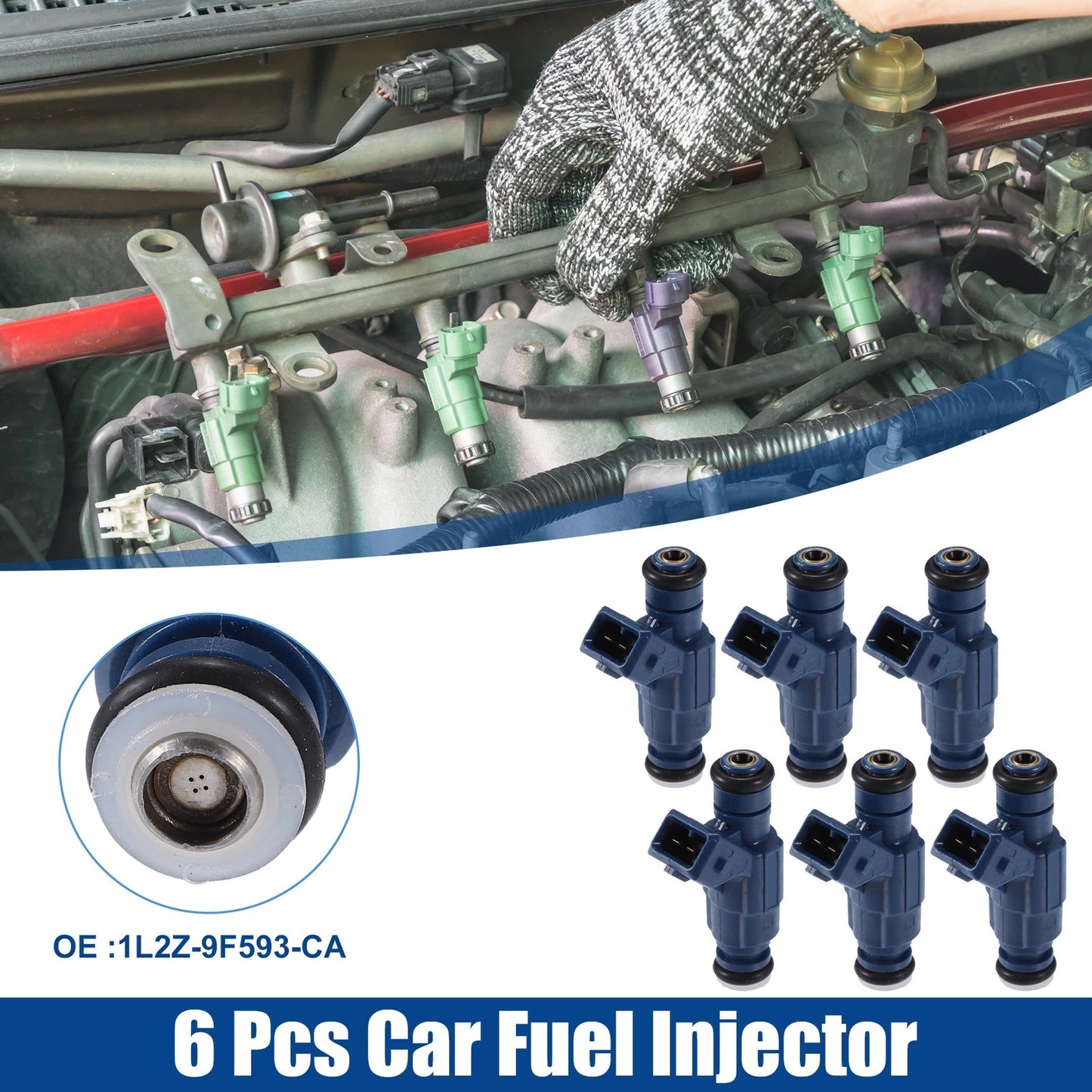 6 x Fuel Injector Nozzle for Ford Explorer 4.0L V6 (2002-2003)