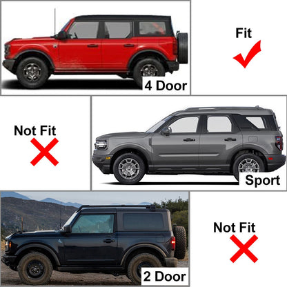 Pillar Post Set Door Window Trim Covers for Ford Bronco 4-Door (2021-2023)