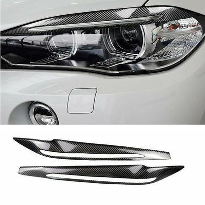 Black Headlight Eyelid Covers for BMW X5M X6M F15 F16 F85 F86 (2014-2018)