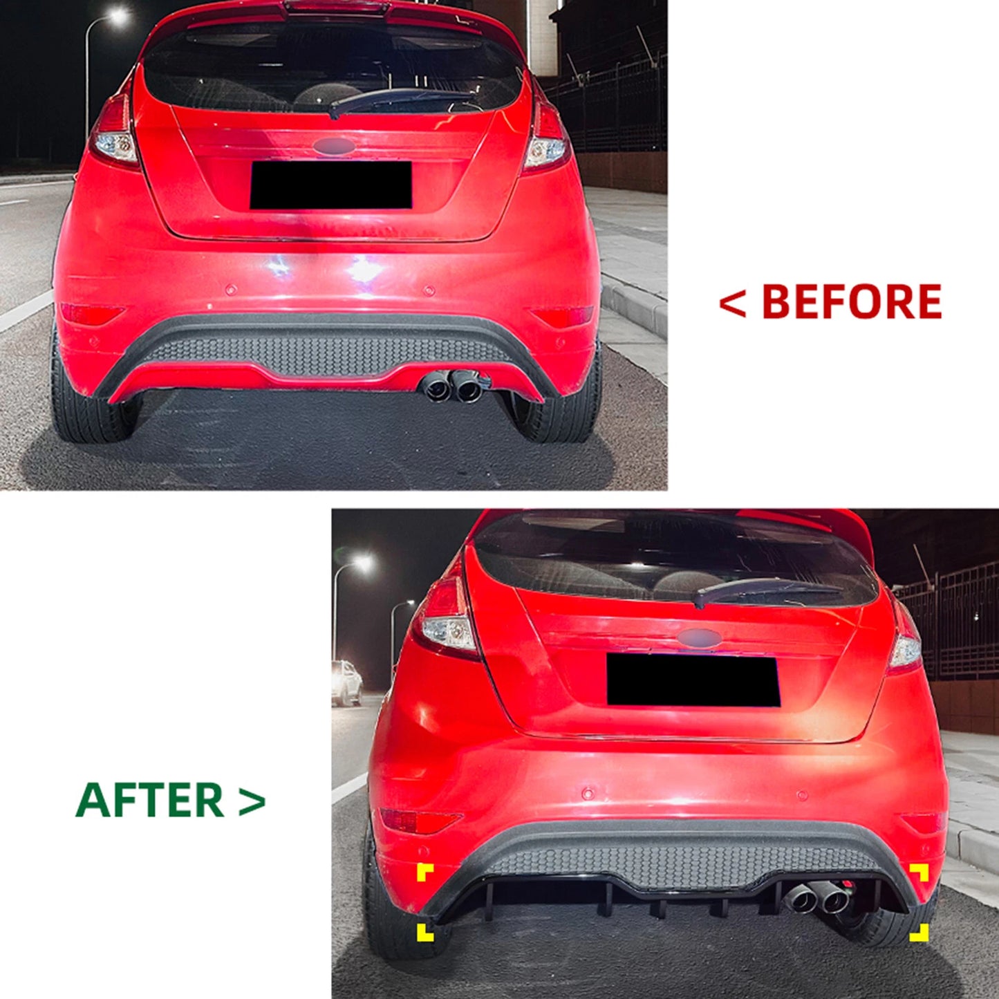 Rear Bumper Diffuser Lip for Ford Fiesta ST MK6 (2012-2017)