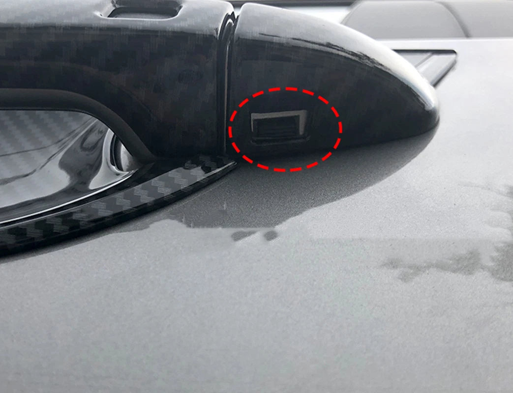 External Door Handle Cover Carbon Fiber Style for Kia Forte Cerato K3 (2019–2021)