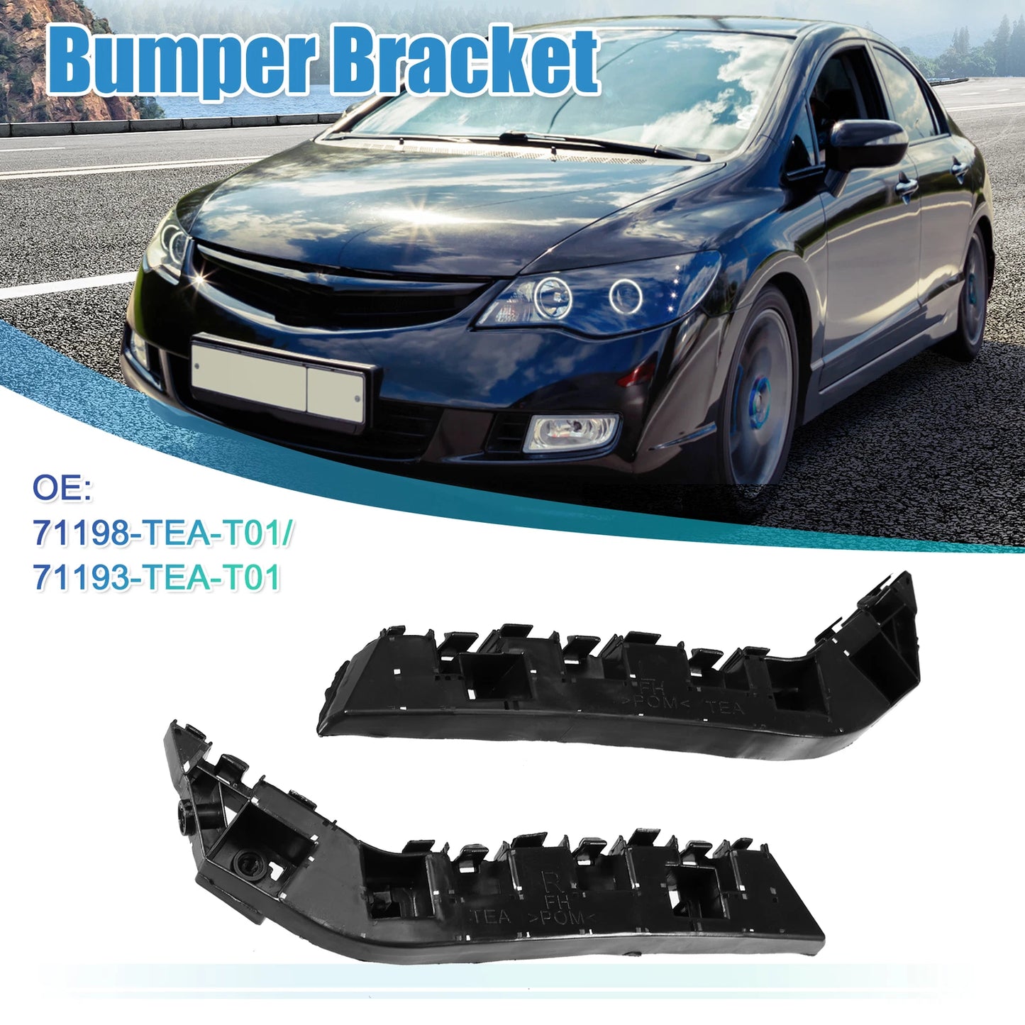 Front Bumper Bracket Set for Honda Civic (2017-2021)