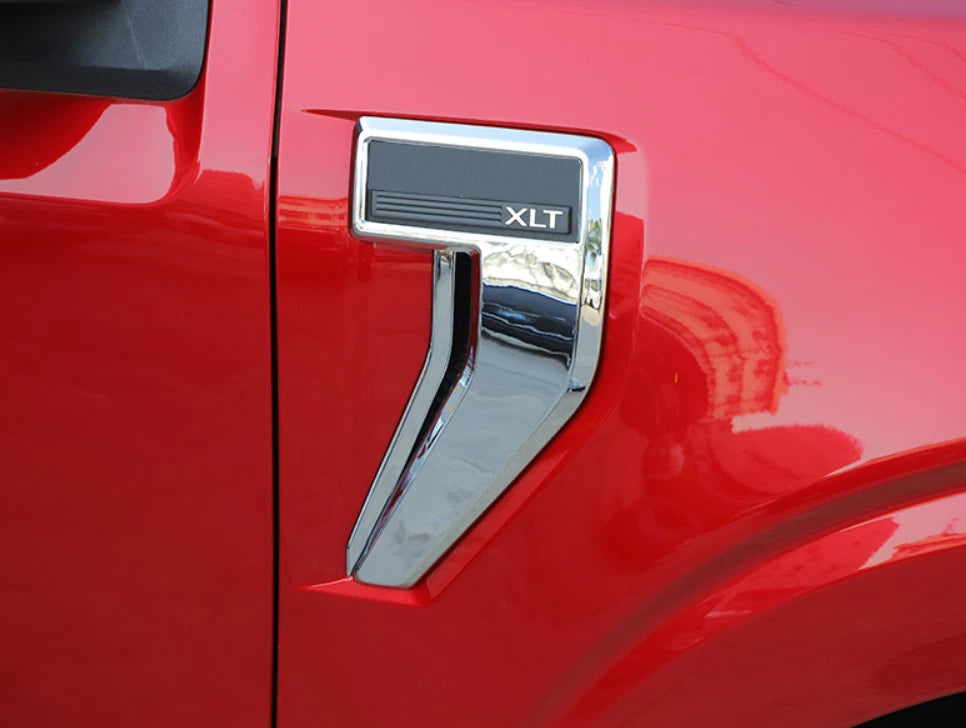 ABS Chrome Side Fender Trim Covers for 2021-2023 Ford F150 (2021-2023)