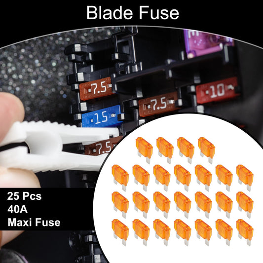 40A Blade Fuse for Car Boat Truck RV Motorcycle Orange 25 Pcs