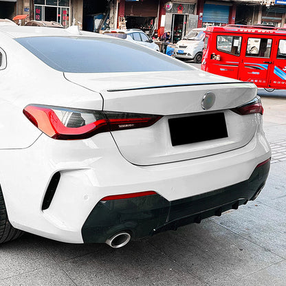 Rear Boot Spoiler Lip for BMW 4 Series G22 (2020-2024) Carbon Style
