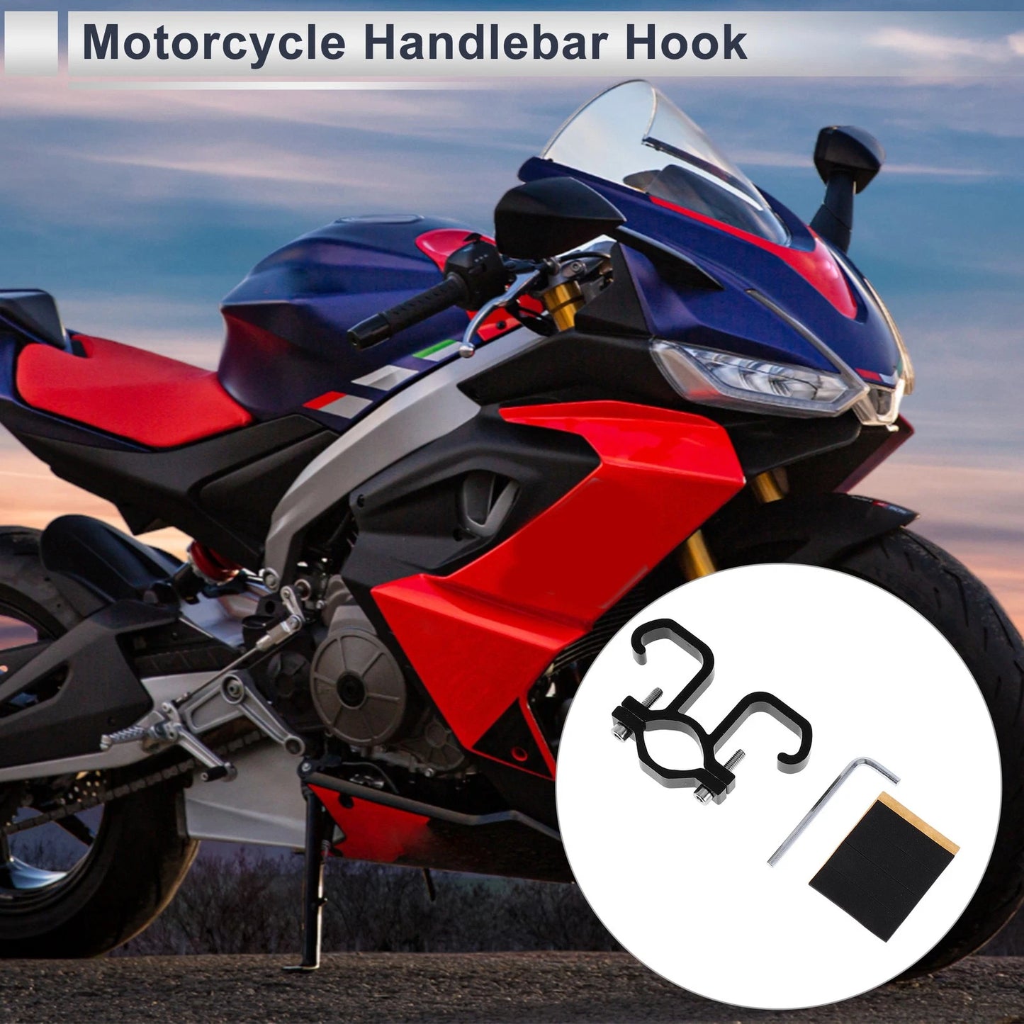 Arc Double Hook 1Set Motorcycle Hanging Hook Hexagon Wrench Gasket for Arc
