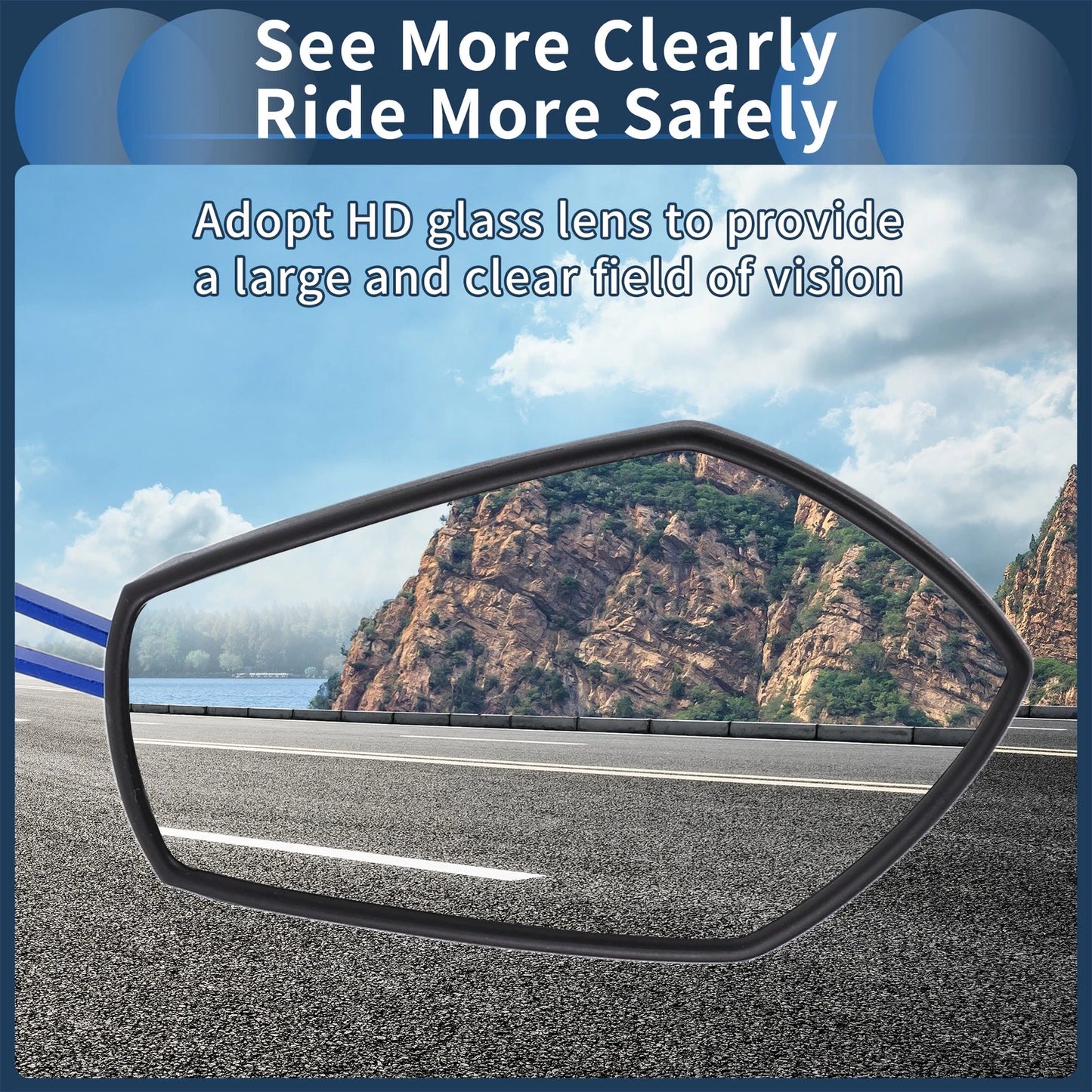 M8/M10 / 1 Set / Rear View Mirror Handlebar Mirrors Black Blue Plastic for Motorcycle