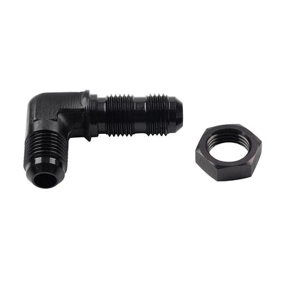 8AN Male to Male 90 Degree Flare Union Bulkhead Adapter Fitting for Car