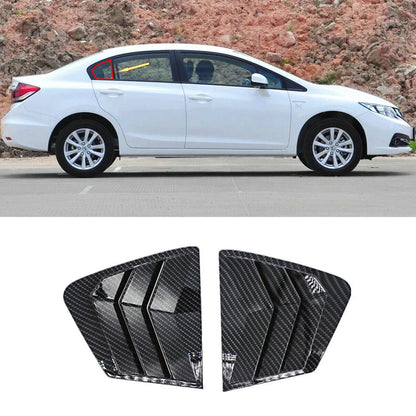 2 x Car Side Quarter Window Vent Louver Covers for Honda Civic (2012–2015)