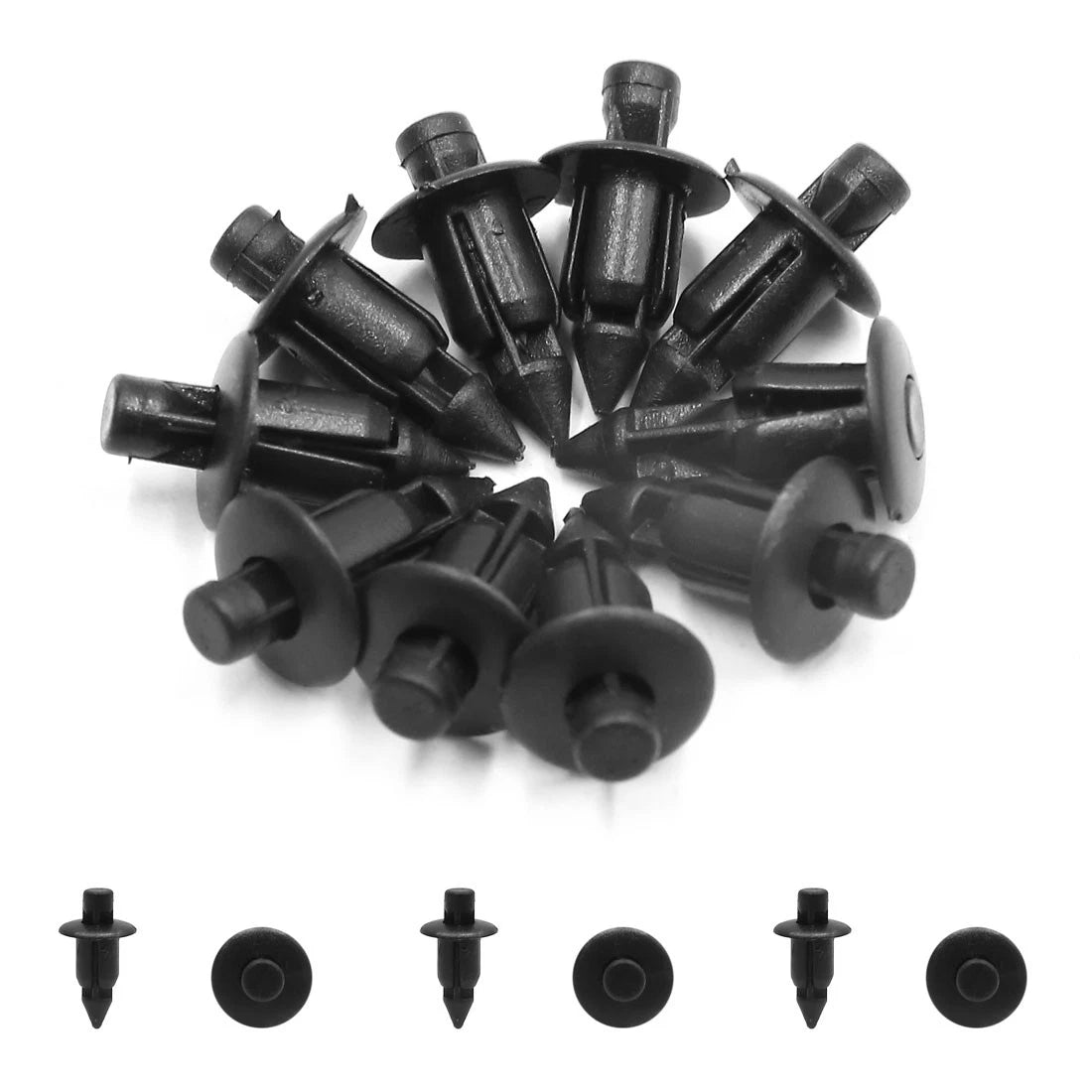 10 x 6.5mm Plastic Rivets Clips Bumper Fastener for Nissan
